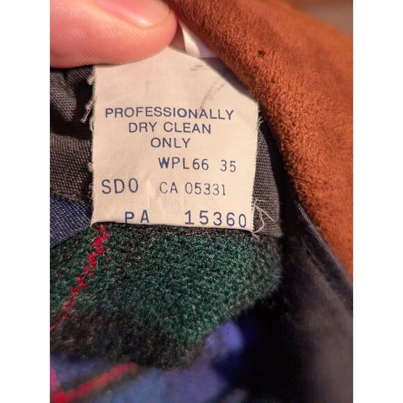 Vintage Woolrich Mens Sz Medium Plaid Wool Blend  w/Leather Elbow Patches - USA - Picture 7 of 16